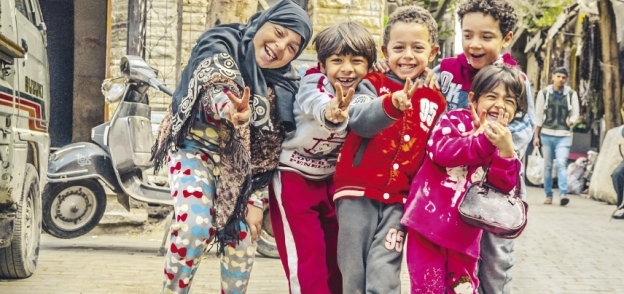 صورة التقطها «محمد» لأطفال يلعبون فى الشارع