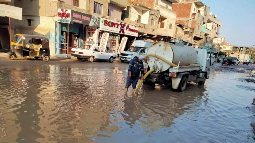 رفع مياه الأمطار من كفر الشيخ