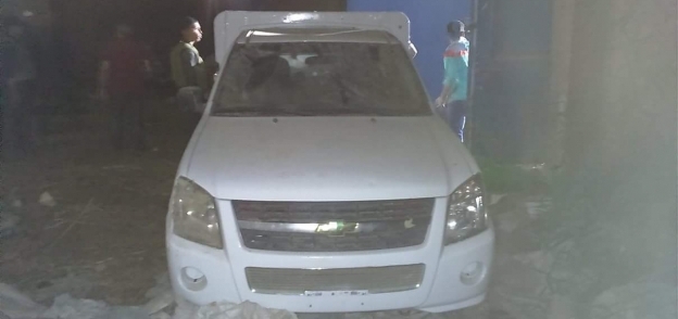 صورة السيارة التي استخدمها الإرهابيون في حادث اغتيال ضابط شرطة