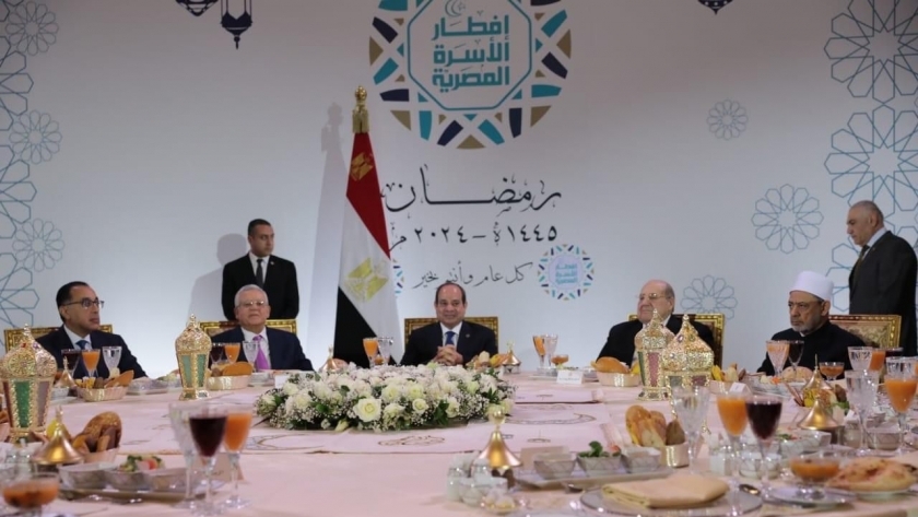 الرئيس السيسي من احتفالية إفطار الأسرة المصرية