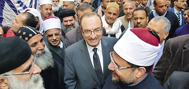 الوفد الكنسى استقبل وزير الأوقاف أثناء زيارته لبنى سويف أمس