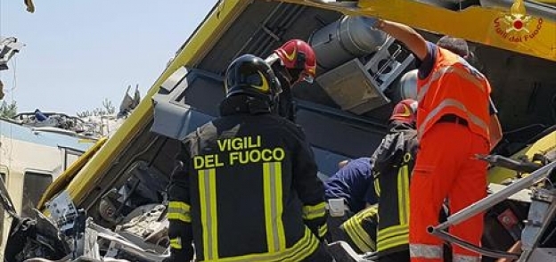 حادث تصادم قطارين في إيطاليا