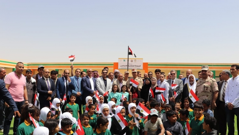 قوات شرق القناة لمكافحة الإرهاب تفتتح مدرسة «الجوفة» للتعليم الأساسي بوسط سيناء