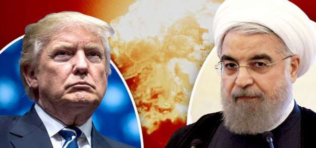الرئيس الأمريكي والرئيس الإيراني حسن روحاني