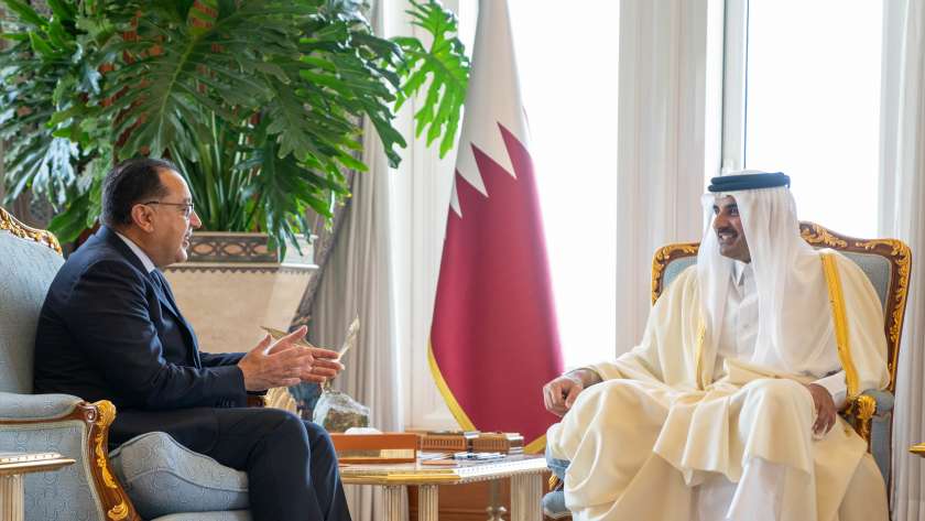 امير قطر ورئيس الوزراء المصرى