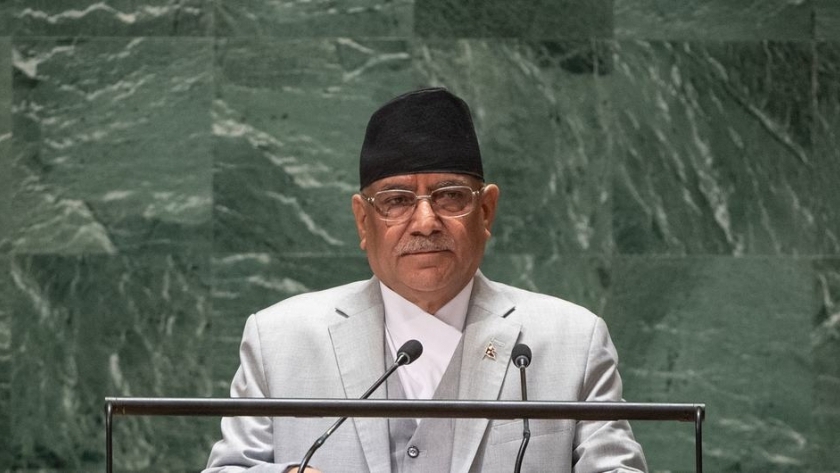 رئيس وزراء نيبال  خلال الجمعة العامة للأمم المتحدة