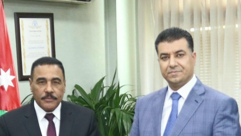 محافظ مطروح خلال لقائه مع وزير الزراعة الأردني