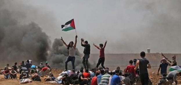 احتجاج الفلسطينين على نقل السفارة الاسرائيلية للقدس