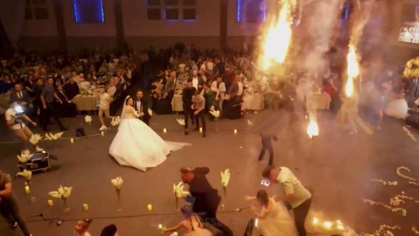 حفل زفاف الحمدانية المتسبب بالحريق