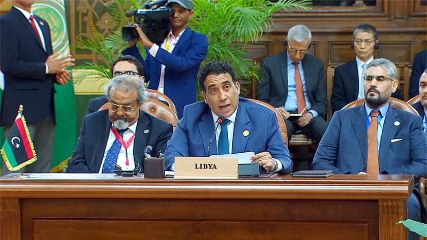 رئيس المجلس الرئاسى الليبى خلال كلمته فى قمة القاهرة  اليوم