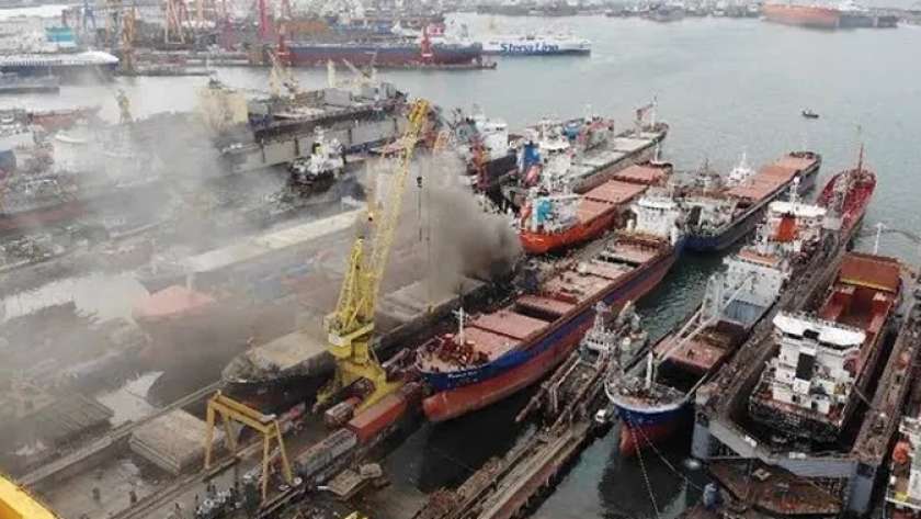 انفجار في ميناء توزلا بإسطنبول