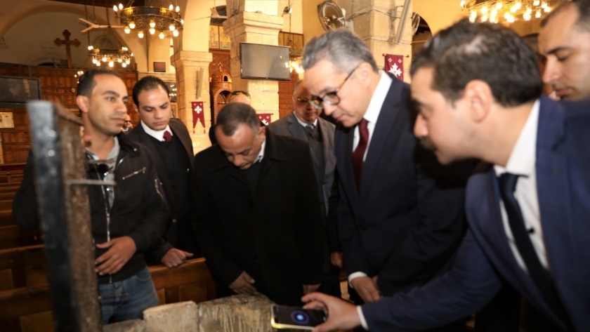 وزيرا الأثار والتنمية المحلية ومحافظ القاهرة يتفقدوا أعمال التطوير بمجمع الأديان