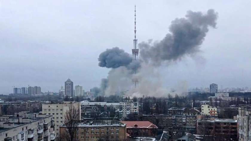 القصف على العاصمة الأوكرانية كييف