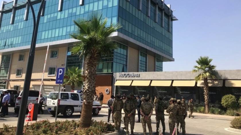 المقهي الذي وقع فيه حادث اطلاق النار على دبلوماسيين أتراك في أربيل