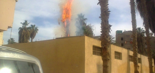 بالصور| السيطرة على حريق في مخازن التموين الطبي بجوار مستشفى الفيوم