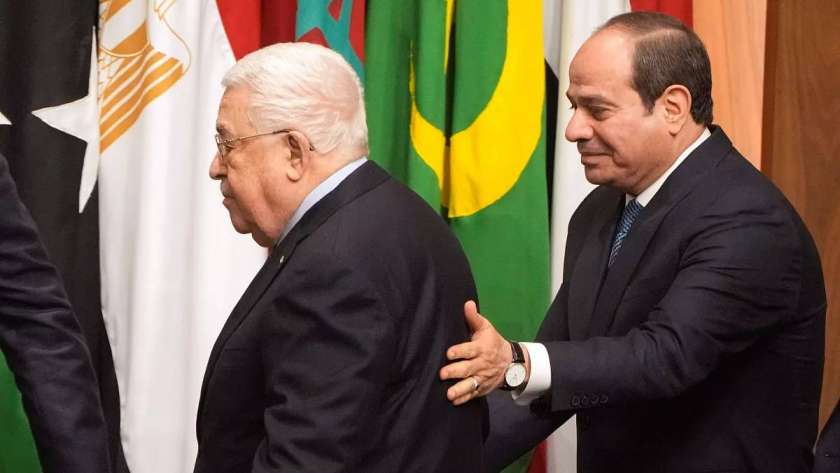 الرئيس عبدالفتاح السيسي ونظيره الفلسطيني محمود عباس