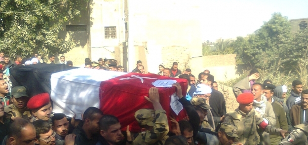 جنازة شهيد القوات المسلحة بقرية" الشقر"