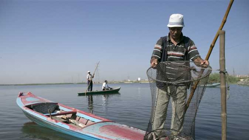 مراكب صيد ببحيرة البرلس