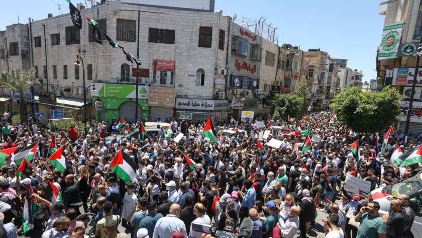 جانب من الإضراب الشامل فى فلسطين