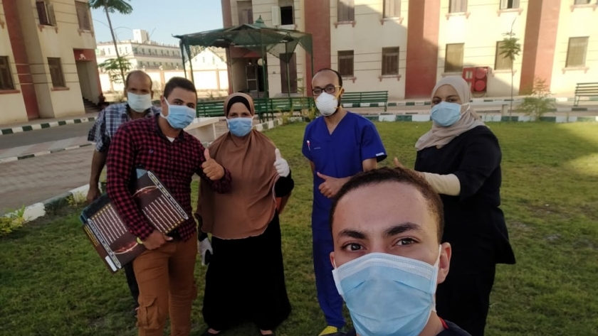 جانب من حالات التعافي داخل مستشفى العزل بمدينة بني سويف الجامعية