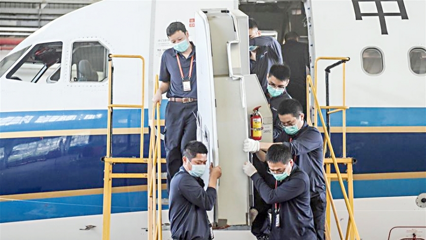 استئناف رحلات الطيران فى الصين بعد السيطرة على الفيروس