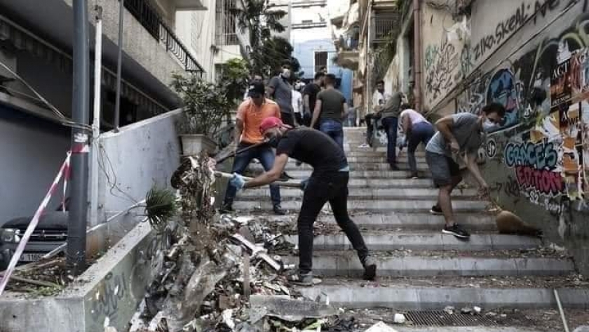 آثار انفجار بيروت الضخم