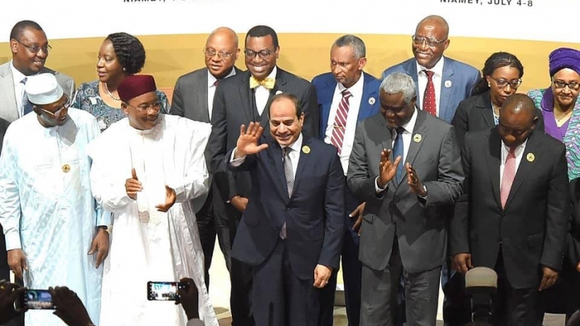 الرئيس عبدالفتاح السيسي مع زعماء القارة الأفريقية