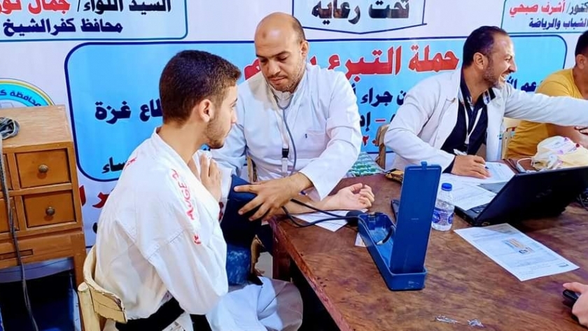 حملة للتبرع بالدم في كفر الشيخ
