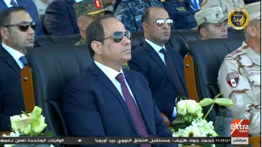 الرئيس عبدالفتاح السيسي خلال افتتاح القاعدة برنيس العسكرية