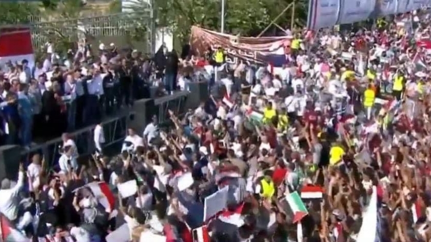 مظاهرات دعم فلسطين في مدينة نصر