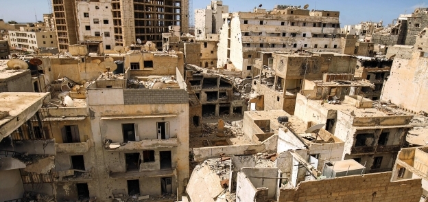 آثار الدمار فى ليبيا بسبب الميليشيات المسلحة
