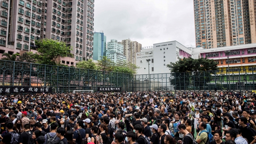 المظاهرات فى هونج كونج