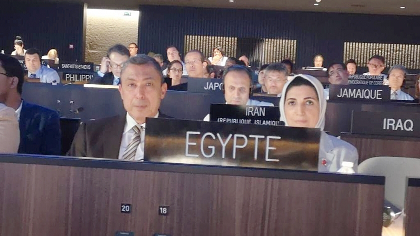 الوفد المصري خلال إعادة انتخابه لعضوية المجلس التنفيذي للجنة الدولية للمحيطات باليونسكو