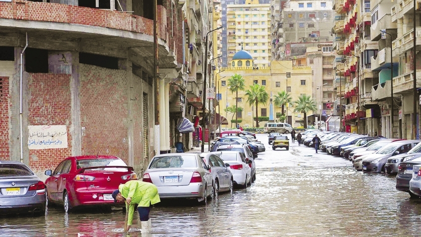 الإسكندرية تعرضت لأمطار غزيرة