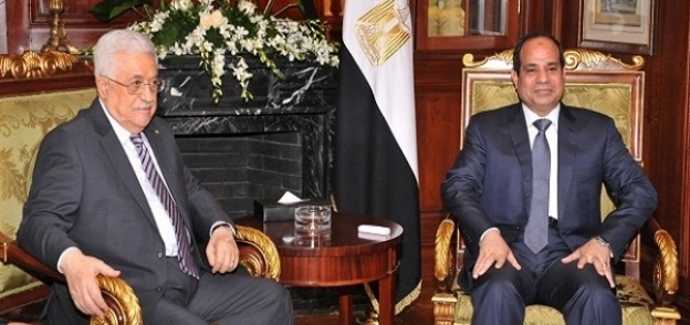 الرئيس عبدالفتاح السيسى خلال لقائه بالرئيس الفلسطينى