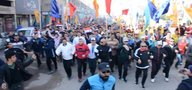 ماراثون مشي وجري لشباب كفرالشيخ احتفالات بعيد الشرطة و ٢٥ يناير