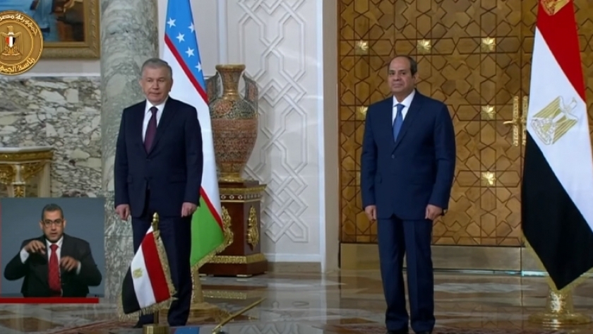 الرئيس السيسي ونظيره الأوزباكستاني