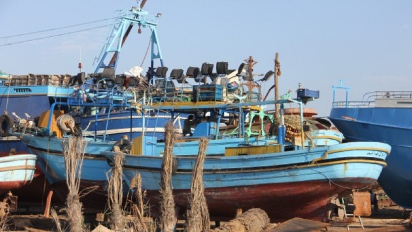 صورة مراكب صيد بالبرلس في كفر الشيخ