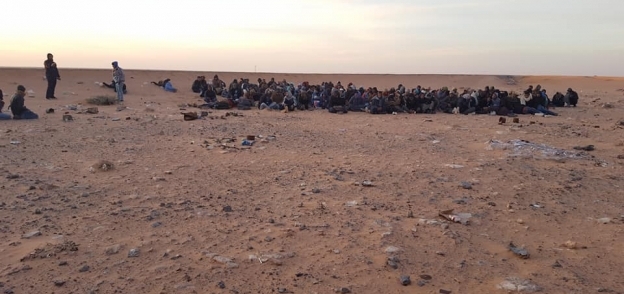 المهاجرين المضبوطين فور دخولهم الحدود الليبية