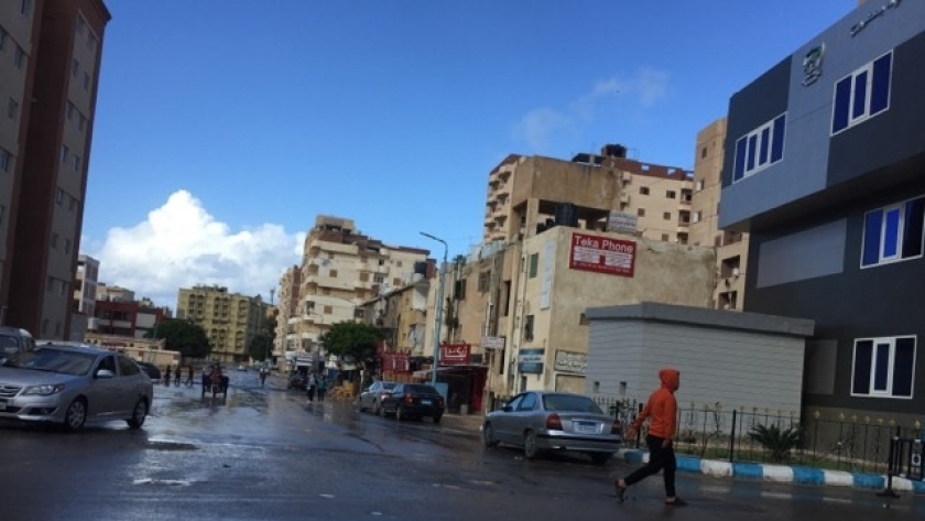 أمطار فى مدينة مرسى مطروح