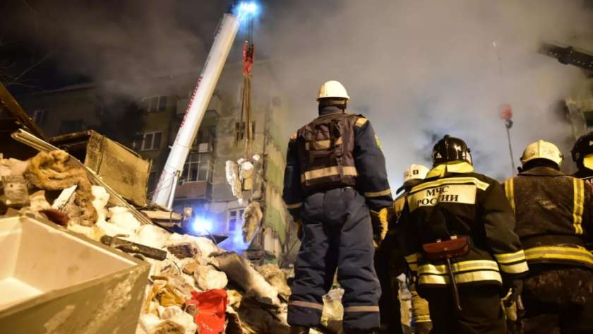 انهيار مبنى في «نوفوسيبيرسك» الروسية