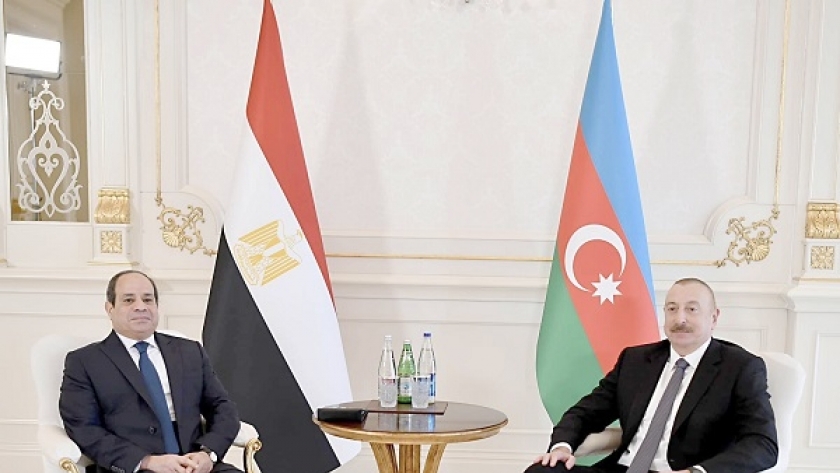 الرئيس عبدالفتاح السيسى خلال لقائه رئيس جمهورية أذربيجان