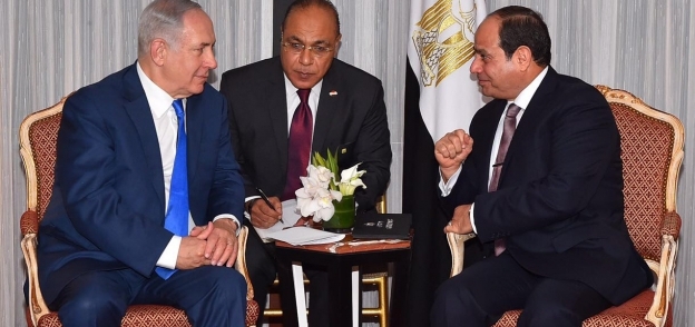 الرئيس السيسى فى لقاء مع رئيس وزراء إسرائيل