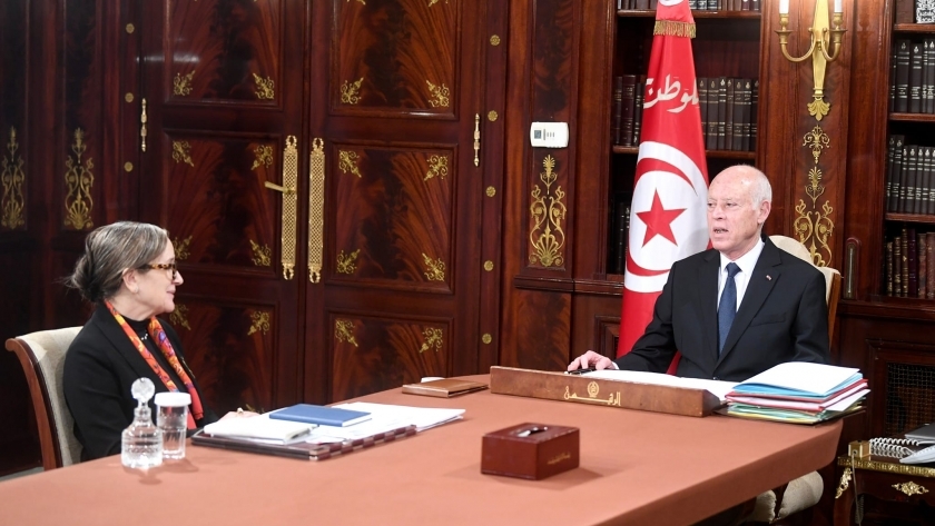 اجتماع الرئيس التونسي مع نجلاء بودن