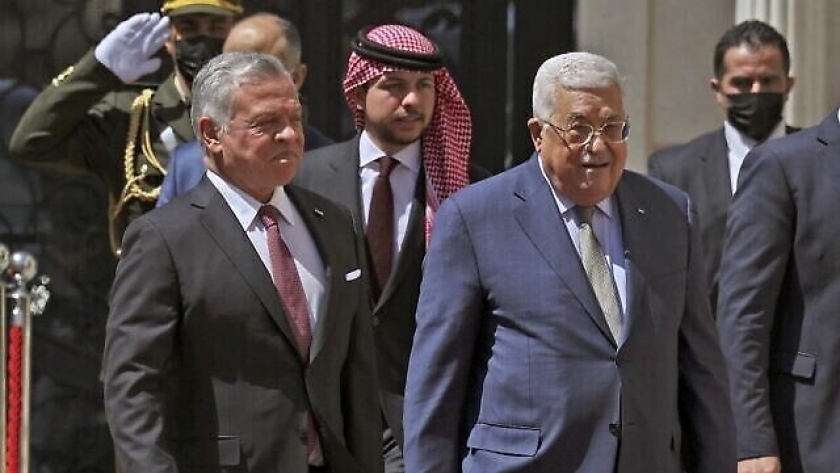 ملك الأردن والرئيس الفلسطيني