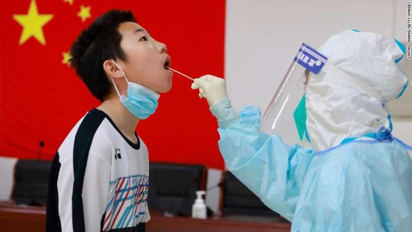 اختبار فيروس كورونا في الصين