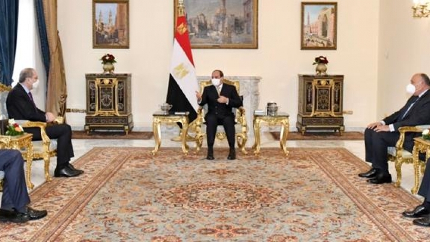 السيسي يستقبل وزراء خارجية عرب