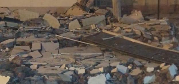 انهيار سقف صالة مغطاه للمصارعة وسط الإسكندرية