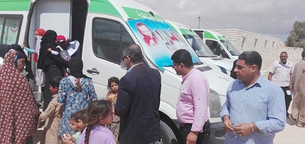 فعاليات القافلة الطبية بقرية علوش بمطروح