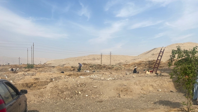 المنطقة التي شهدت الكشف الأثري بقرية الحواويش